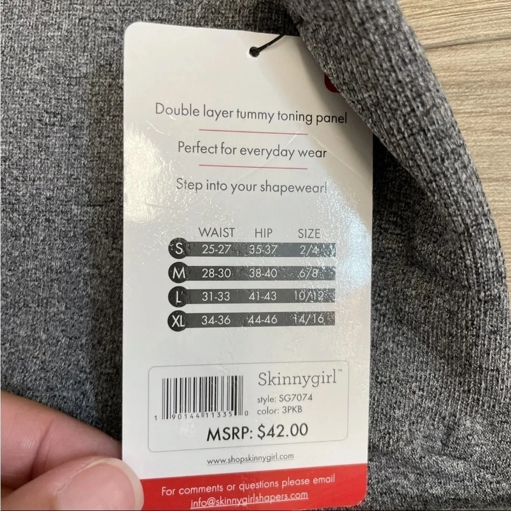 Skinnygirl Smoothers & Shapers Gray Shaping Seamless Briefs Underwear